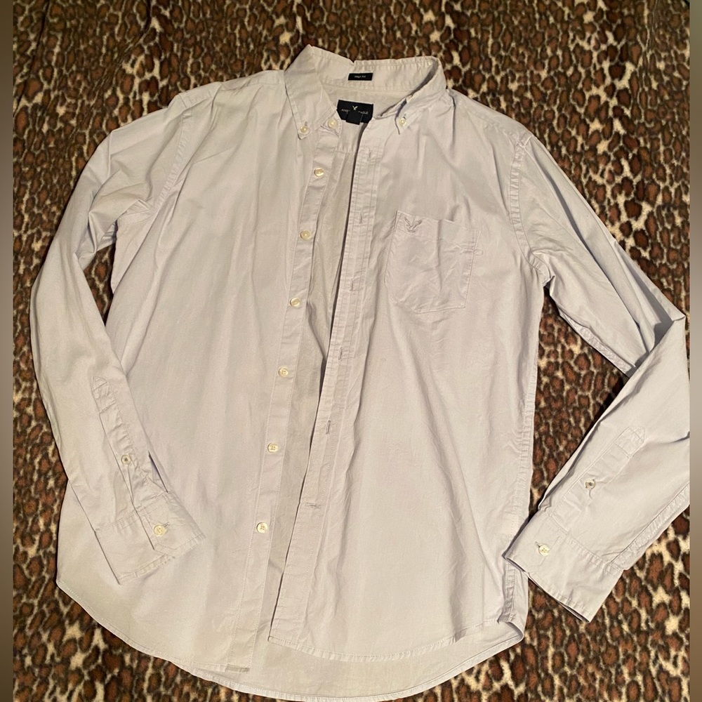 American Eagle poplin button diwn